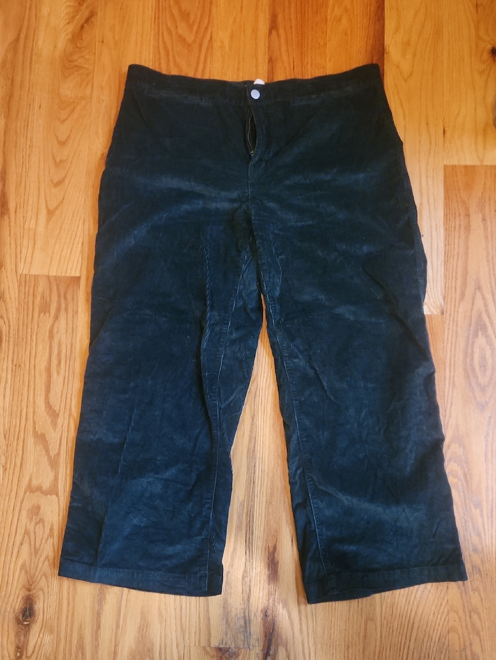 Madewell Emmett Wide Leg Green Corduroy Pants